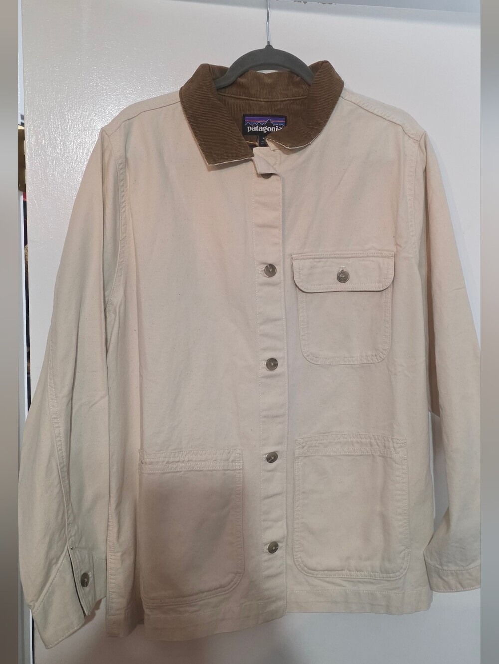 Patagonia Women's Point Reyes Canvas Coat Undyed Natural Size XL NWT